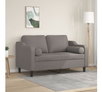Divvietīgs Dīvāns Ar Spilveniem, Pelēkbrūns, 120 Cm, Audums Vidaxl 8721012058118