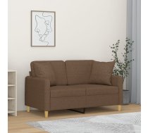 Divvietīgs Dīvāns Ar Spilveniem, Brūns, 120 Cm, Audums Vidaxl 8721012058712