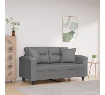 Divvietīgs Dīvāns Ar Spilveniem, Tumši Pelēks, 120 Cm, Audums Vidaxl 8721012059344