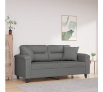 Divvietīgs Dīvāns Ar Spilveniem, Tumši Pelēks, 140 Cm, Audums Vidaxl 8721012059405