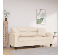 Divvietīgs Dīvāns Ar Spilveniem, Bēšs, 140 Cm, Audums Vidaxl 8721012059436