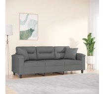 Trīsvietīgs Dīvāns Ar Kājsoliņu, Pelēks, 180 Cm, Audums Vidaxl 8721012059467