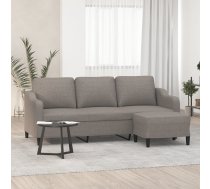 Trīsvietīgs Dīvāns Ar Kājsoliņu, 180 Cm, Pelēkbrūns Audums Vidaxl 8721012061095
