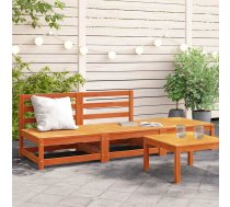 Dārza Dīvāns Ar Kājsoliņu, Vaska Brūnas, Priedes Masīvkoks Vidaxl 8721012077126
