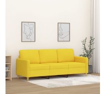 Trīsvietīgs Dīvāns, Gaiši Dzeltens Audums, 180 Cm Vidaxl 8721012135765