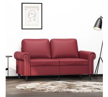 Divvietīgs Dīvāns, Vīnsarkans, 120 Cm, Mākslīgā Āda Vidaxl 8721012135871
