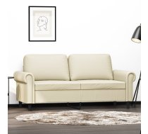 Divvietīgs Dīvāns, Krēmkrāsas, 140 Cm, Mākslīgā Āda Vidaxl 8721012135901