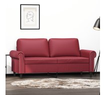 Divvietīgs Dīvāns, Vīnsarkans, 140 Cm, Mākslīgā Āda Vidaxl 8721012135925
