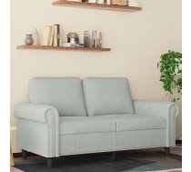 Divvietīgs Dīvāns, Gaiši Pelēks, 120 Cm, Samts Vidaxl 8721012136045