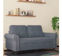 Divvietīgs Dīvāns, Tumši Pelēks, 120 Cm, Samts Vidaxl 8721012136052