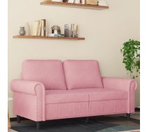 Divvietīgs Dīvāns, Rozā, 120 Cm, Samts Vidaxl 8721012136076