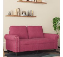 Divvietīgs Dīvāns, Vīnsarkans, 120 Cm, Samts Vidaxl 8721012136083