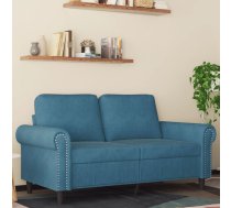 Divvietīgs Dīvāns, Zils, 120 Cm, Samts Vidaxl 8721012136137