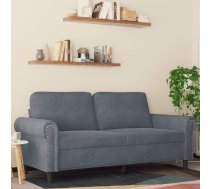 Divvietīgs Dīvāns, Tumši Pelēks, 140 Cm, Samts Vidaxl 8721012136151