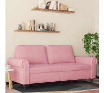 Divvietīgs Dīvāns, Rozā, 140 Cm, Samts Vidaxl 8721012136175