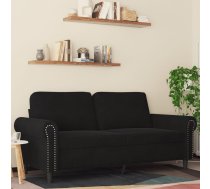 Divvietīgs Dīvāns, Melns, 140 Cm, Samts Vidaxl 8721012136199