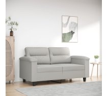 Divvietīgs Dīvāns, 120 Cm, Gaiši Pelēks Mikrošķiedras Audums Vidaxl 8721012136410
