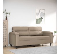 Divvietīgs Dīvāns, 140 Cm, Pelēkbrūns Mikrošķiedras Audums Vidaxl 8721012136465