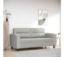 Divvietīgs Dīvāns, 140 Cm, Gaiši Pelēks Mikrošķiedras Audums Vidaxl 8721012136472