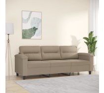 Trīsvietīgs Dīvāns, Pelēkbrūns Mikrošķiedras Audums, 180 Cm Vidaxl 8721012136526