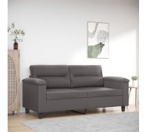 Divvietīgs Dīvāns, Pelēks, 140 Cm, Mākslīgā Āda Vidaxl 8721012136700