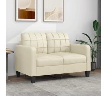 Divvietīgs Dīvāns, Krēmkrāsas, 120 Cm, Mākslīgā Āda Vidaxl 8721012138391
