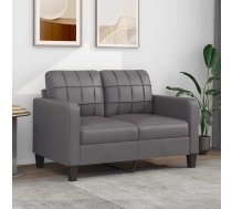 Divvietīgs Dīvāns, Pelēks, 120 Cm, Mākslīgā Āda Vidaxl 8721012138407