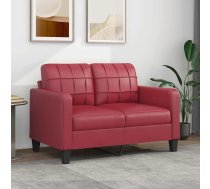 Divvietīgs Dīvāns, Vīnsarkans, 120 Cm, Mākslīgā Āda Vidaxl 8721012138414