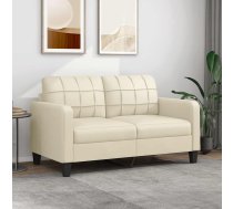 Divvietīgs Dīvāns, Krēmkrāsas, 140 Cm, Mākslīgā Āda Vidaxl 8721012138445