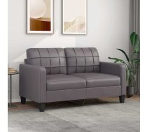 Divvietīgs Dīvāns, Pelēks, 140 Cm, Mākslīgā Āda Vidaxl 8721012138452