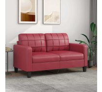 Divvietīgs Dīvāns, Vīnsarkans, 140 Cm, Mākslīgā Āda Vidaxl 8721012138469
