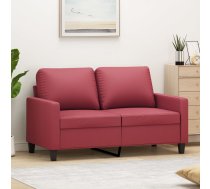 Divvietīgs Dīvāns, Vīnsarkans, 120 Cm, Mākslīgā Āda Vidaxl 8721012138612