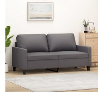 Divvietīgs Dīvāns, Pelēks, 140 Cm, Mākslīgā Āda Vidaxl 8721012138650