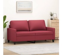 Divvietīgs Dīvāns, Vīnsarkans, 140 Cm, Mākslīgā Āda Vidaxl 8721012138667