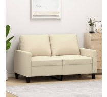 Divvietīgs Dīvāns, Krēmkrāsas Audums, 120 Cm Vidaxl 8721012138834