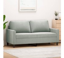 Divvietīgs Dīvāns, Gaiši Pelēks, 140 Cm, Samts Vidaxl 8721012139251
