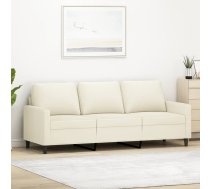 Trīsvietīgs Dīvāns, Krēmkrāsas, 180 Cm, Samts Vidaxl 8721012139435