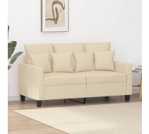 Divvietīgs Dīvāns, Krēmkrāsas Audums, 120 Cm Vidaxl 8721012139879