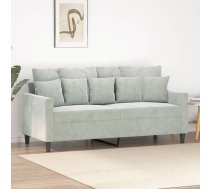 Divvietīgs Dīvāns, Gaiši Pelēks, 140 Cm, Samts Vidaxl 8721012140295