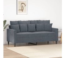 Divvietīgs Dīvāns, Tumši Pelēks, 140 Cm, Samts Vidaxl 8721012140301
