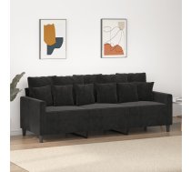 Trīsvietīgs Dīvāns, Melns, 180 Cm, Samts Vidaxl 8721012140448