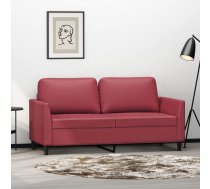 Divvietīgs Dīvāns, Vīnsarkans, 140 Cm, Mākslīgā Āda Vidaxl 8721012140622