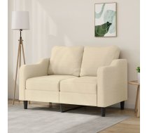 Divvietīgs Dīvāns, Krēmkrāsas Audums, 120 Cm Vidaxl 8721012140790