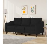 Trīsvietīgs Dīvāns, Melns Audums, 180 Cm Vidaxl 8721012140974