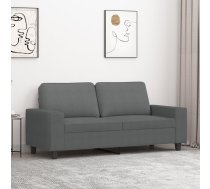 Divvietīgs Dīvāns, Tumši Pelēks Audums, 140 Cm Vidaxl 8721012141186