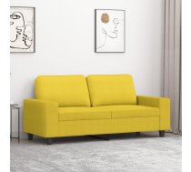 Divvietīgs Dīvāns, Gaiši Dzeltens Audums, 140 Cm Vidaxl 8721012141223