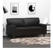 Divvietīgs Dīvāns, Melns, 120 Cm, Mākslīgā Āda Vidaxl 8721012141384