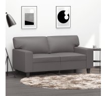 Divvietīgs Dīvāns, Pelēks, 120 Cm, Mākslīgā Āda Vidaxl 8721012141407