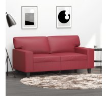 Divvietīgs Dīvāns, Vīnsarkans, 120 Cm, Mākslīgā Āda Vidaxl 8721012141414