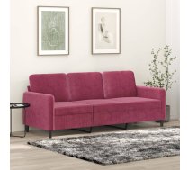 Trīsvietīgs Dīvāns, Vīnsarkans, 180 Cm, Samts Vidaxl 8721012141827